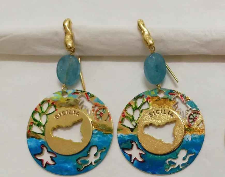 Orecchini in argento Linea Sicilia