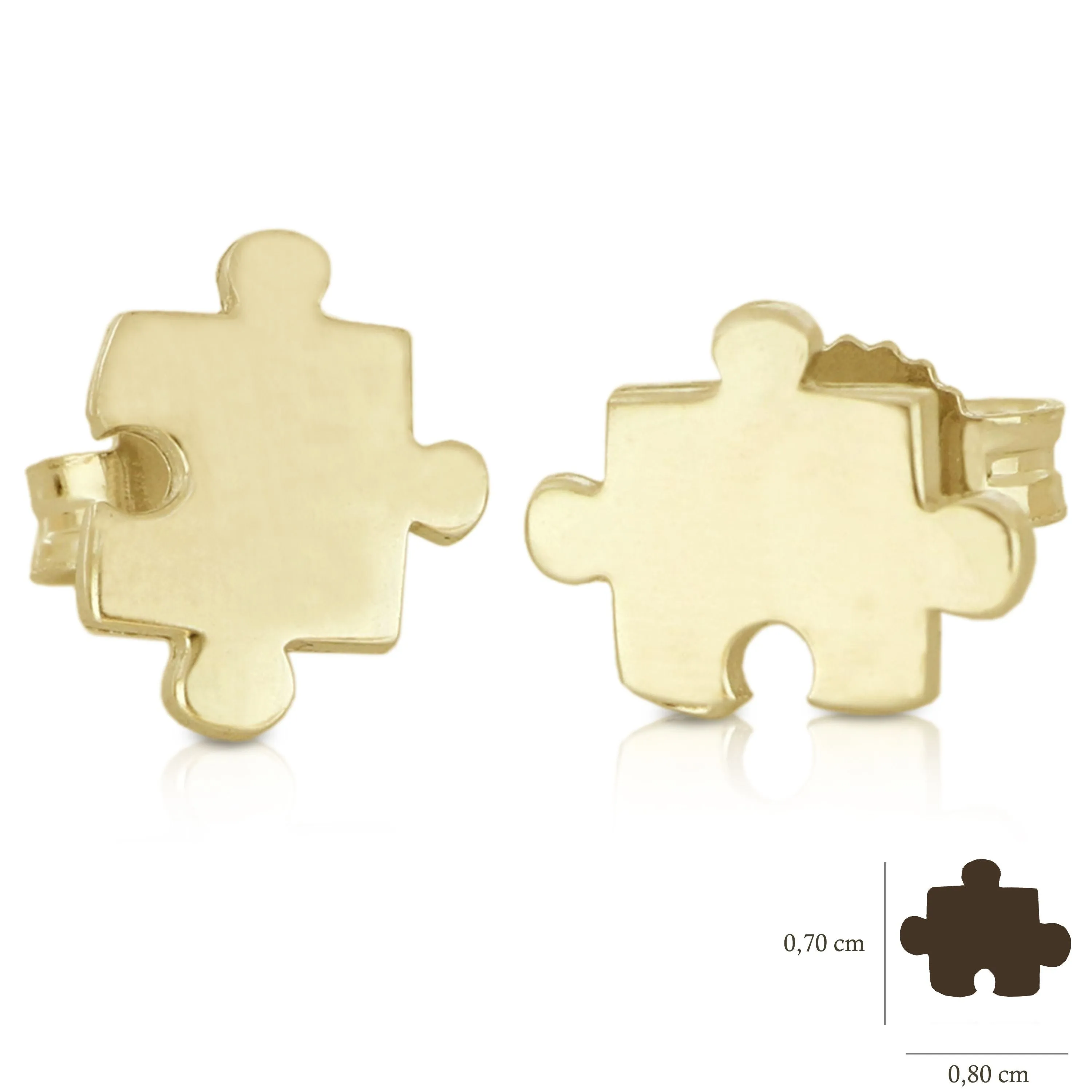 Orecchini oro puzzle