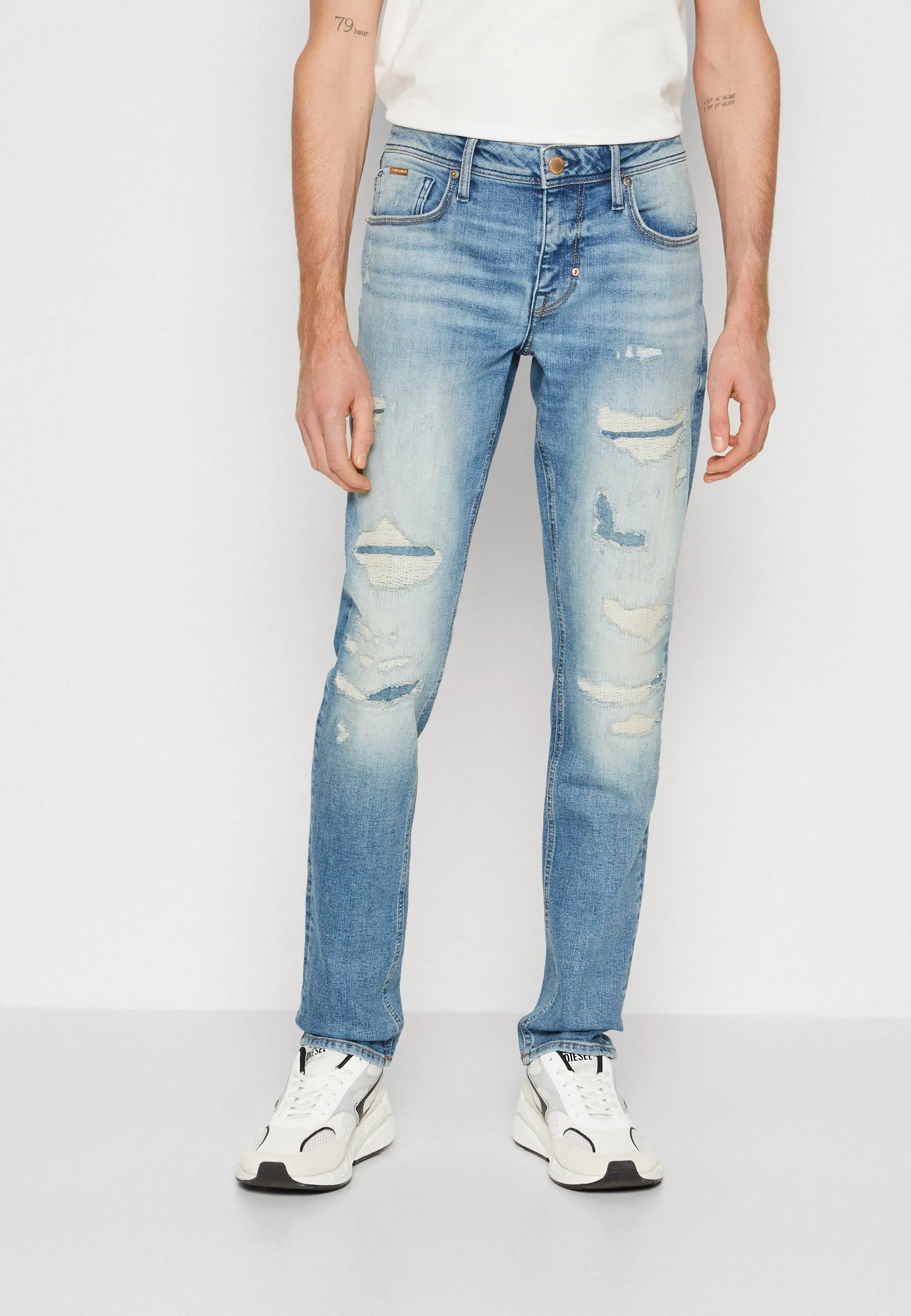 OZZY VINTAGE GOLD LINE - Jeans Tapered Fit