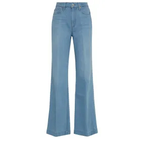 PAIGE  Jeans svasato Harper in denim azzurro