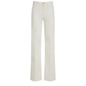 PAIGE  Jeans svasato Leenah in denim bianco