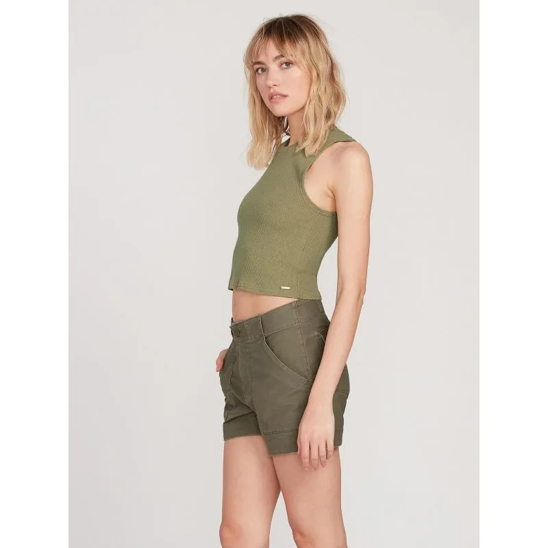 Pantaloncini VOLCOM ARMY WHALER da donna (verde mimetico)