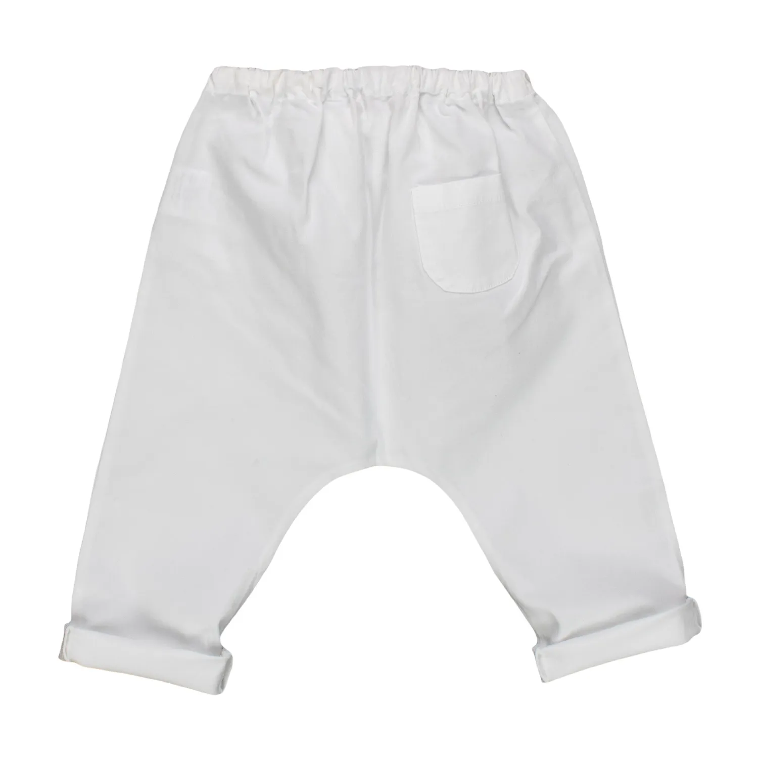 Pantalone Jersey Bianco Bimbo Bebè