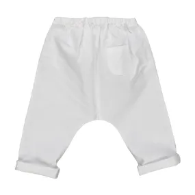 Pantalone Jersey Bianco Bimbo Bebè