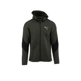 PUMA FELPA UOMO EVO STRIPE FULL ZIP HOODIE COLORE VERDE