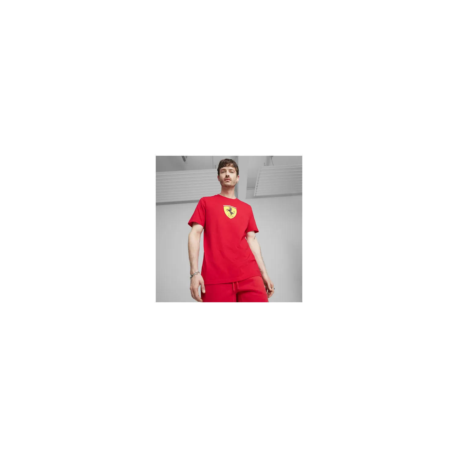 PUMA MAGLIA SCUDERIA FERRARI RACE BIG SHIELD COLOURED UOMO