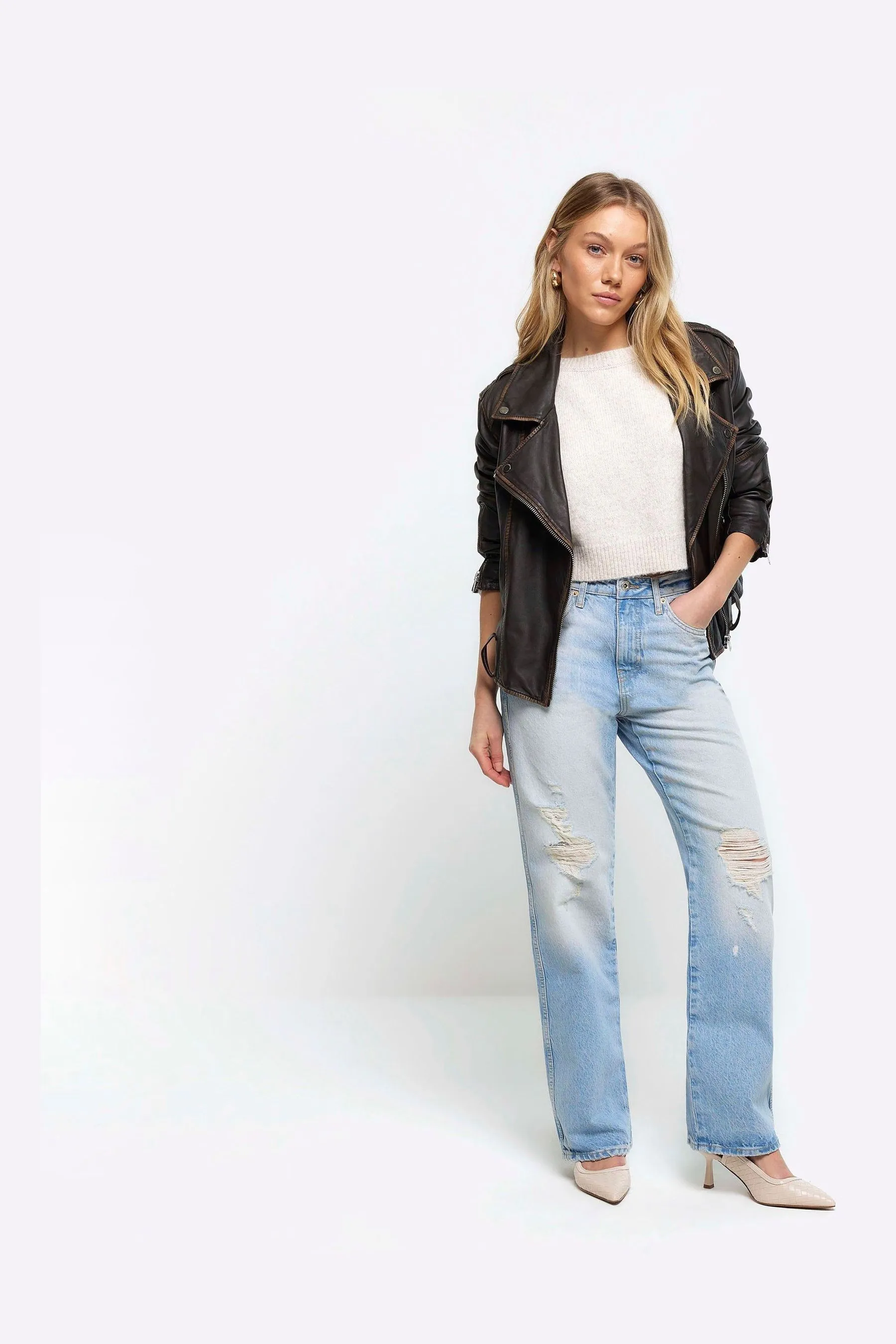 River Island Petite - Scarpe slim dritte Jeans elasticizzati