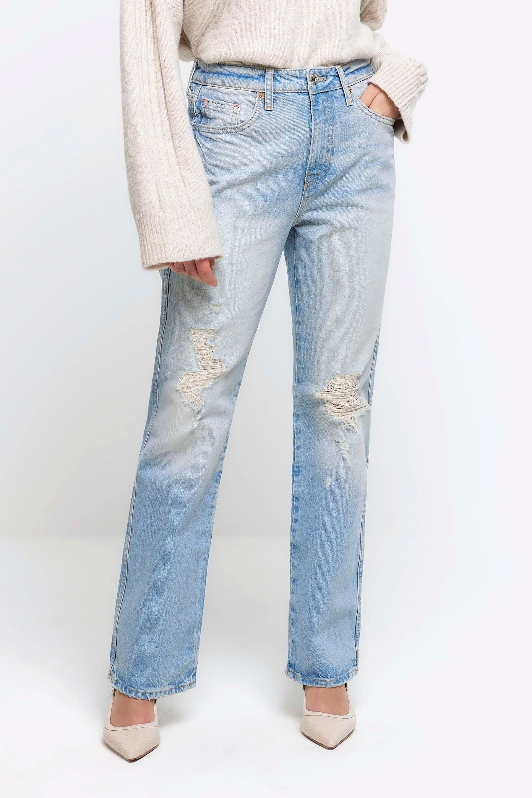 River Island Petite - Scarpe slim dritte Jeans elasticizzati