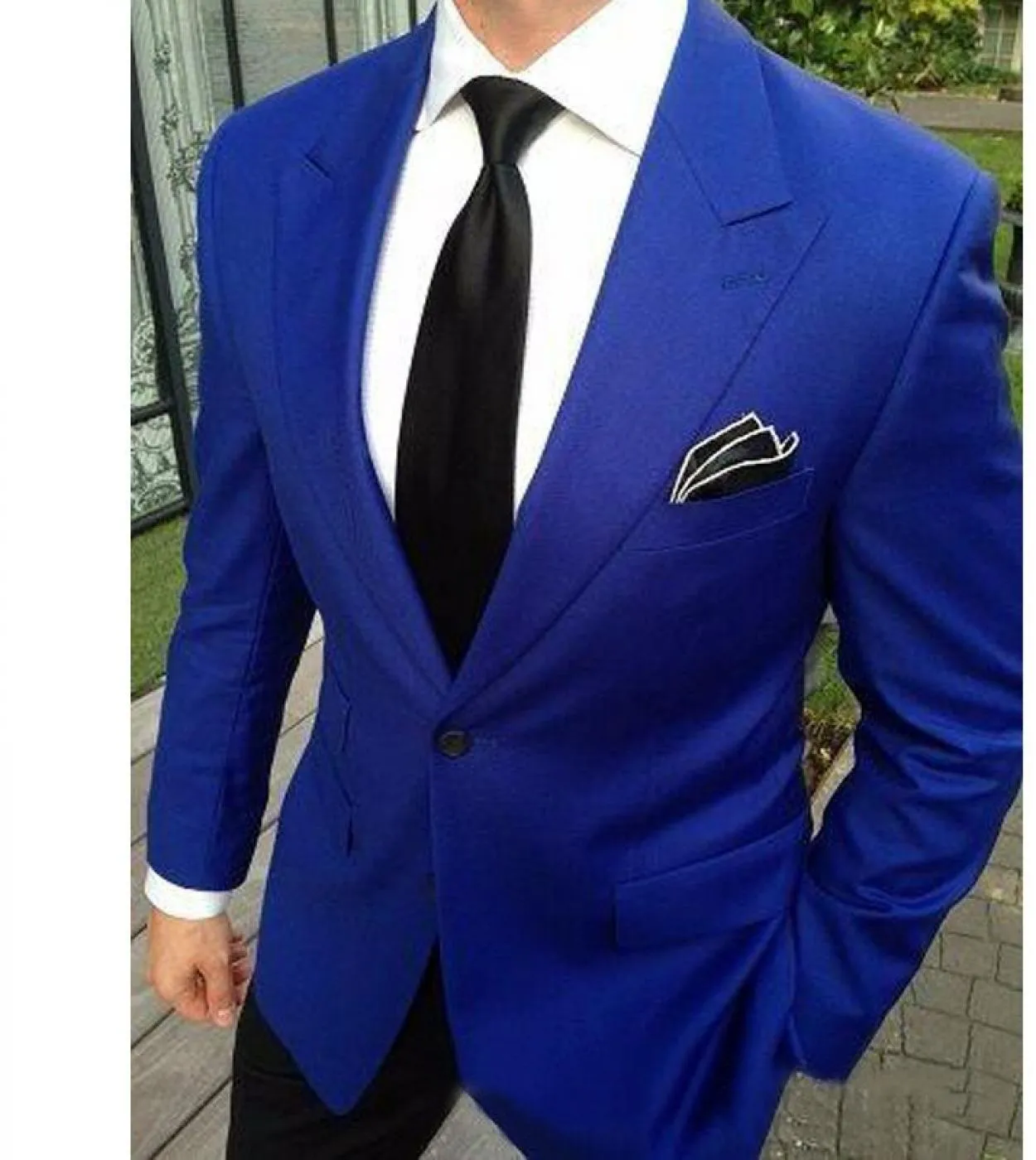 Royal Blue Jacket Wedding Suits For Men Tpsaade 2 Pieces Wedding Tuxedos Jacketpants Custom Made Groom Suits Groomsmen