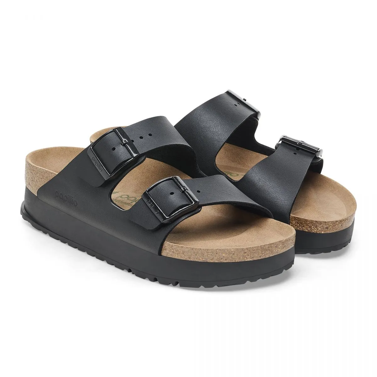 SANDALI Donna BIRKENSTOCK ARIZONA PLATFORM 1027395 BLACK VEG BIRKO FLOR