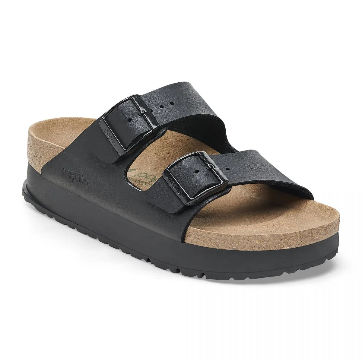 SANDALI Donna BIRKENSTOCK ARIZONA PLATFORM 1027395 BLACK VEG BIRKO FLOR