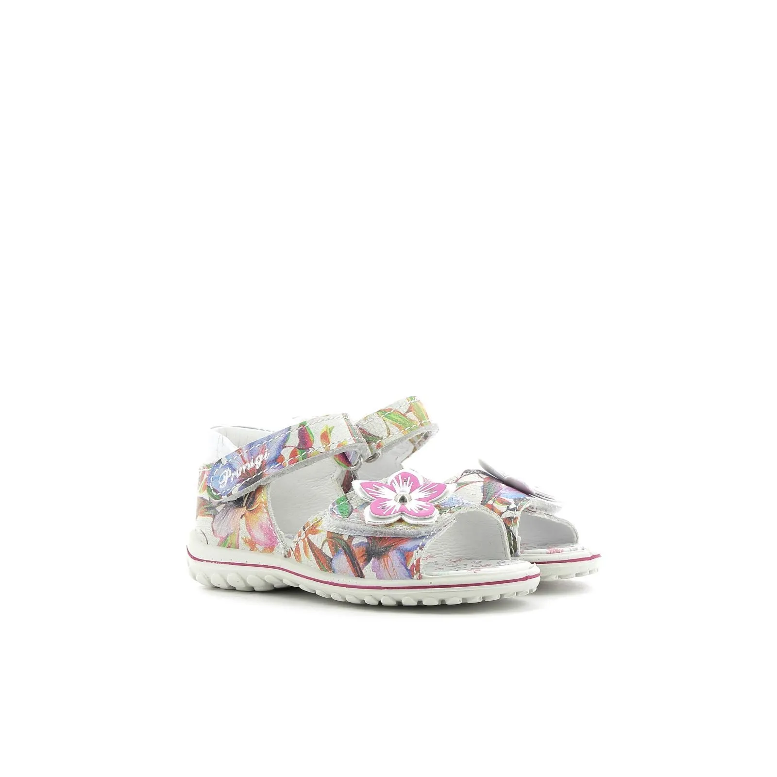 Sandali rosa bambina con doppio velcro