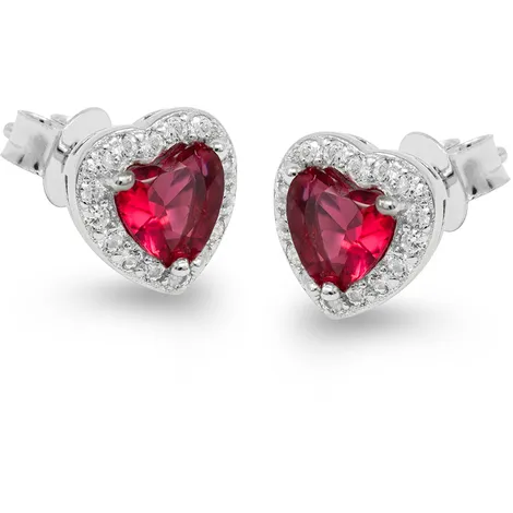 SARNIORO Orecchini cuore in argento925 color zaffiro