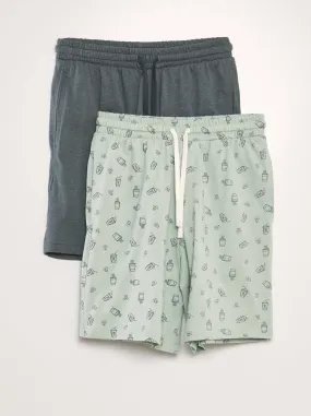 Set di 2 shorts in jersey - VERDE