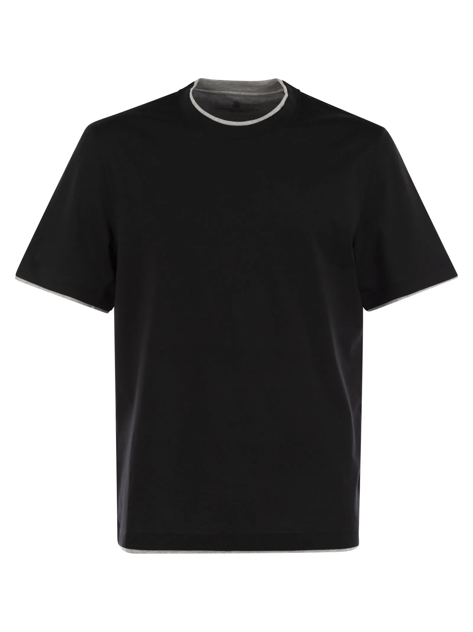 Slim fit crew-neck T-shirt in lightweight cotton jersey