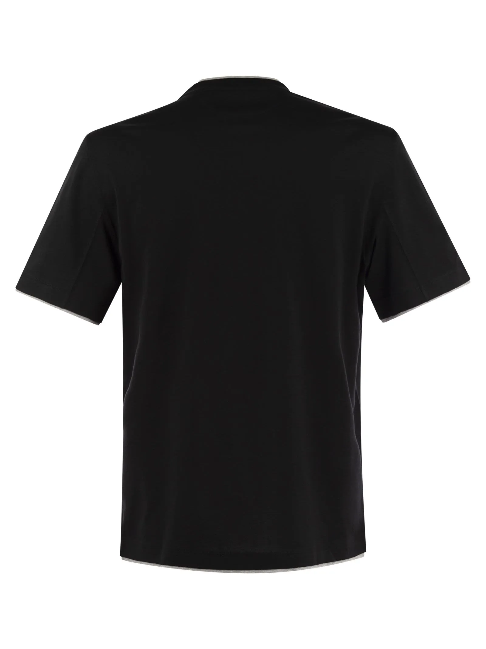 Slim fit crew-neck T-shirt in lightweight cotton jersey