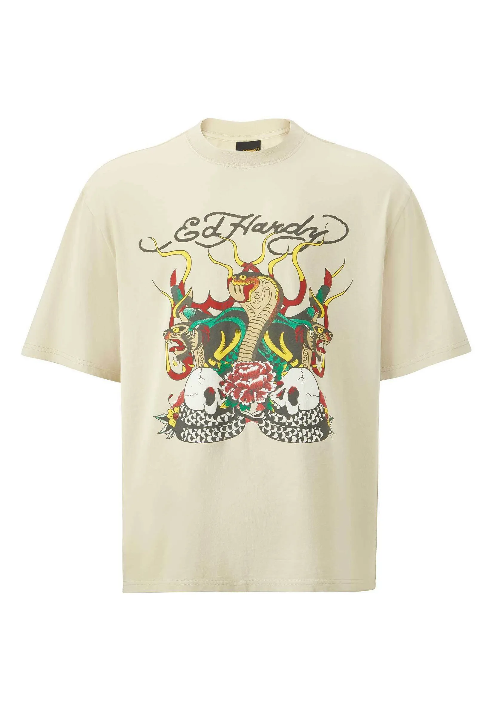 SNAKE SKULL FIRE - T-shirt con stampa