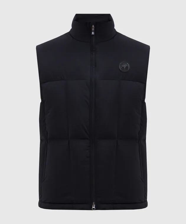 Stefano Ricci Gilet in piumino nero con logo M6J4400050PAEA2R