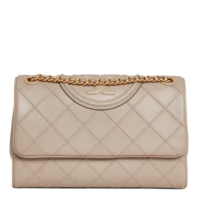 TORY BURCH  Borsa Fleming in pelle beige