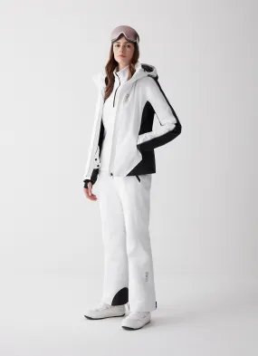 Two-tone ski jacket in stretch fabric