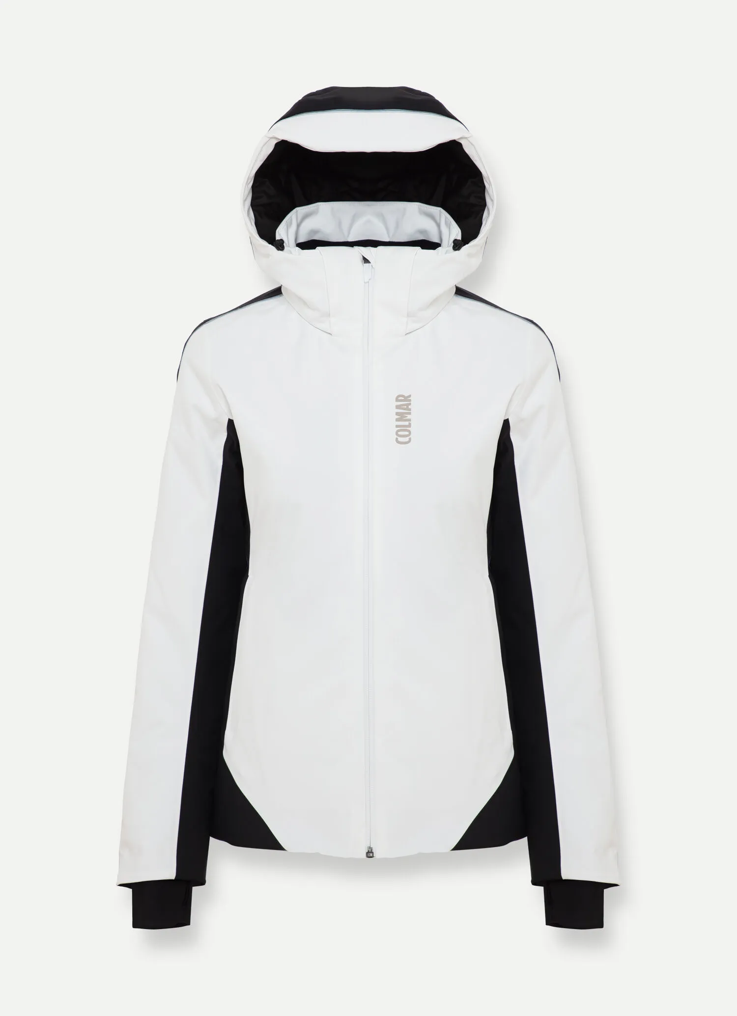 Two-tone ski jacket in stretch fabric