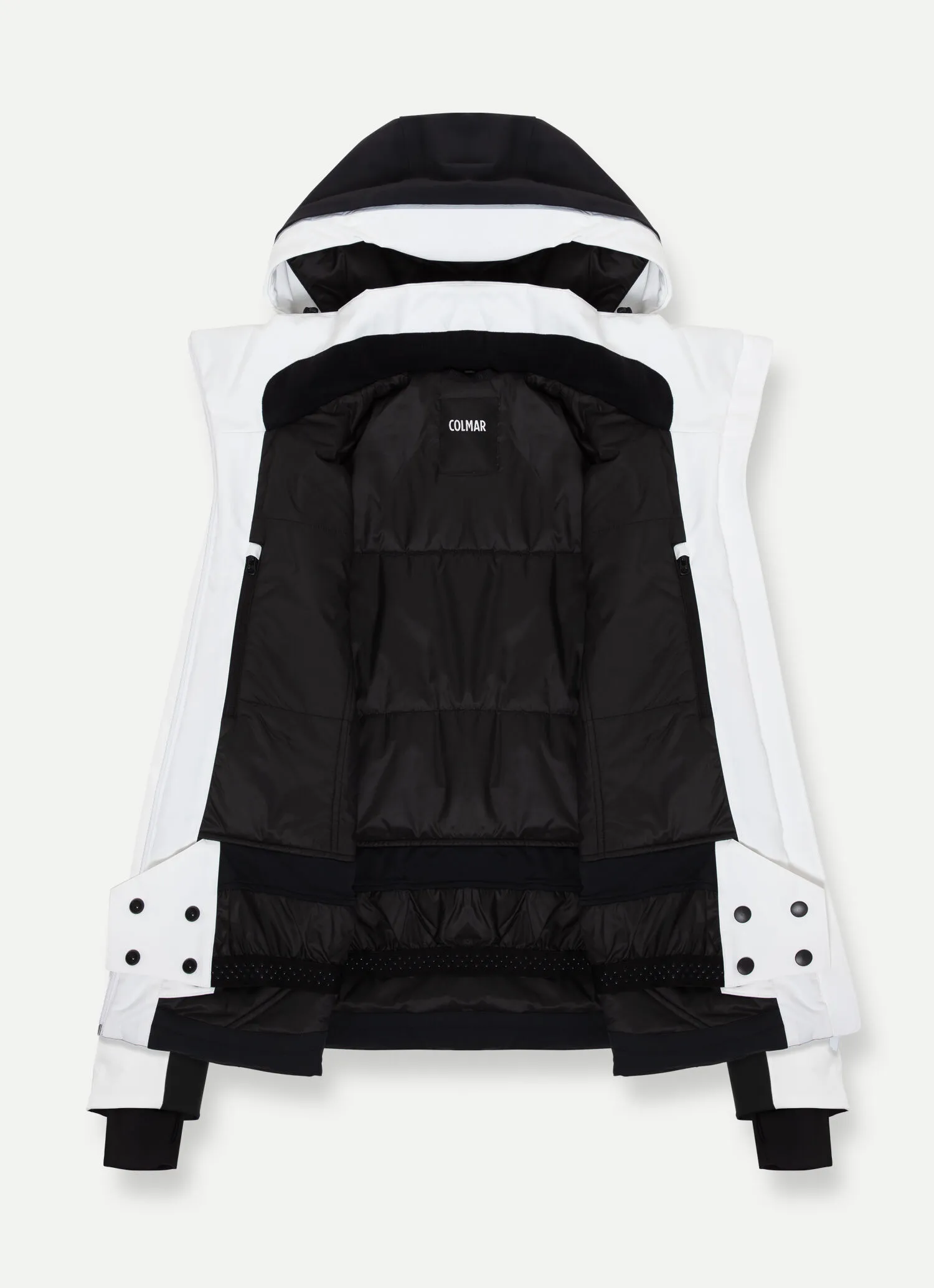 Two-tone ski jacket in stretch fabric