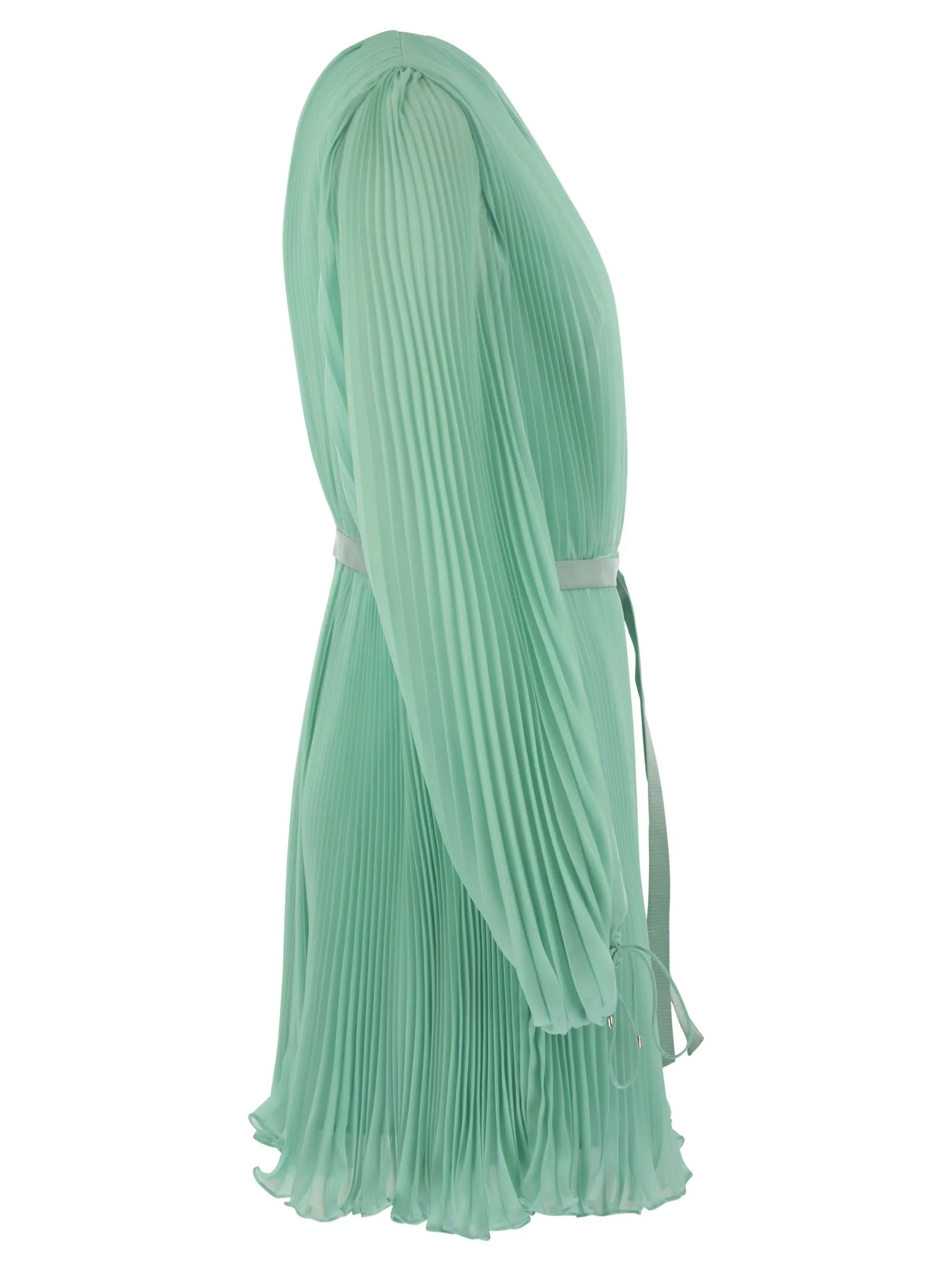 VISIT – Pleated chiffon minidress